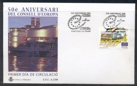 Andorra-Sp-1999-Council-of-Europe-FDC