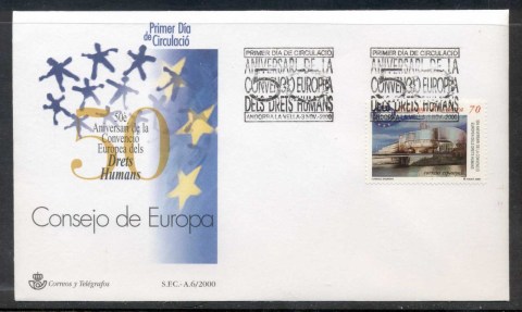 Andorra-Sp-2000-Council-of-Europe-FDC