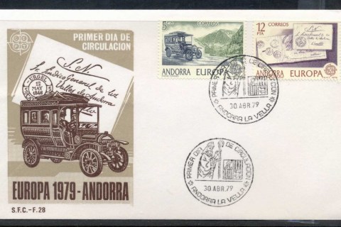 Andorra-Sp-1979-Europa-Communications-FDC