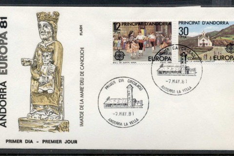 Andorra-Sp-1981-Europa-Folklore-FDC