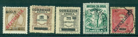 Angola-1902-on-Oddments-5-MH-FU-lot31085