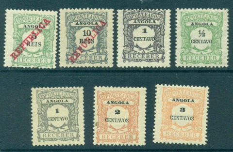 Angola-1911-21-Asst-postage-Due-7-MH-lot31165