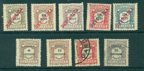 Angola-1911-21-Asst-postage-Due-9-MH-FU-lot31165