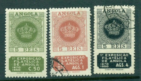 Angola-1950-Philatelic-Exhibition-MH-FU-lot31091