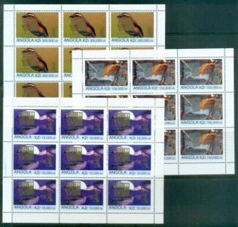 Angola-1999-Birds-Opt-Philexfrance-3x-Sheetlets-MUH