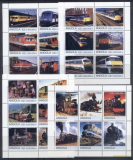 Angola-2000-Trains-Rebel-Issue-4xMS-MUH