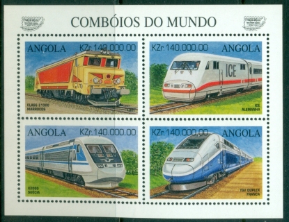 Angola-1997-Trains-140000k-MS-MUH