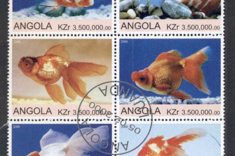 Angola-2000-Goldfish-blk6-rebel-Issue-CTO