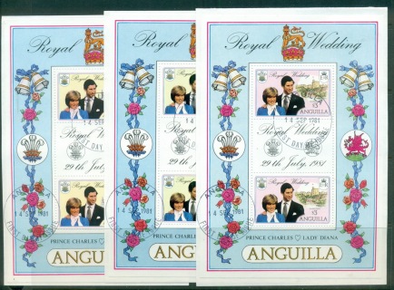 Anguilla-1981-Royal-Wedding-Charles-Diana-3xsheetlets-on-piece-FDI