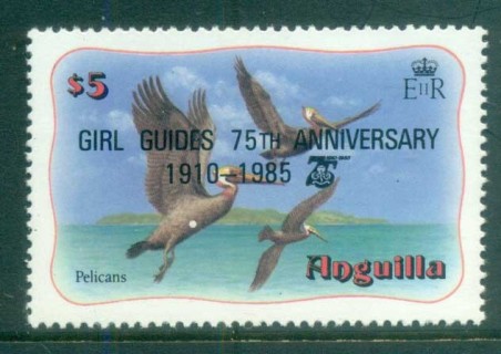 Anguilla-1985-Girl-Guides-Opt-on-Bird-5-MUH