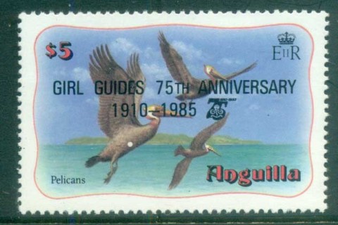 Anguilla-1985-Girl-Guides-Opt-on-Bird-5-MUH