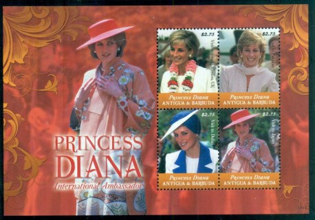 Antigua-Barbuda 2012 Princess Diana in Memoriam, International Ambassador MS