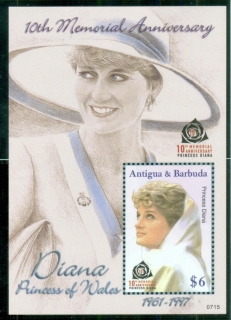 Antigua-Barbuda 2007 Princess Diana in Memoriam, 10th Anniv., Princess of Wales MS