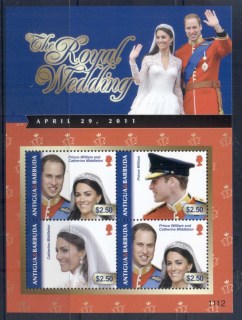 Antigua-Barbuda 2011 Royal Wedding William & Kate #1112 $2.50 MS