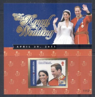 Antigua-Barbuda 2011 Royal Wedding William & Kate #1112 $6 MS