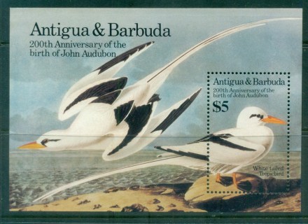 Antigua-Barbuda-1985-Audubon-Birds-MS-MUH