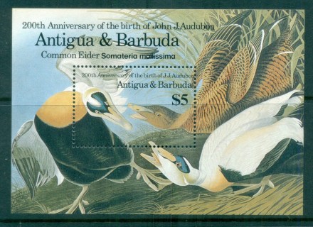 Antigua-Barbuda-1986-Audubon-Birds-MS-MUH