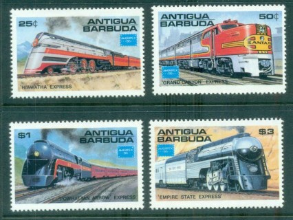 Antigua-Barbuda-1986-Trains-AMERIPEX-MUH