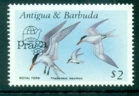 Antigua-Barbuda-1988-Praga-Opt-on-2-bird-MUH-lot80970