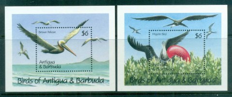 Antigua-Barbuda-1990-Birds-2xMS-MUH