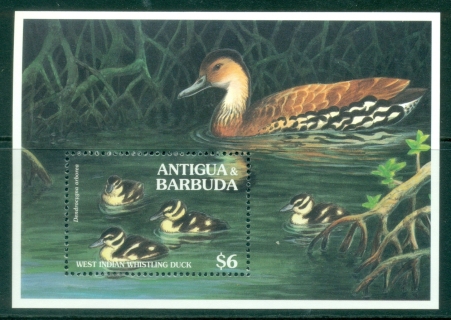 Antigua-Barbuda-1994-Birds-West-Indian-Whistling-Duck-MS-MUH