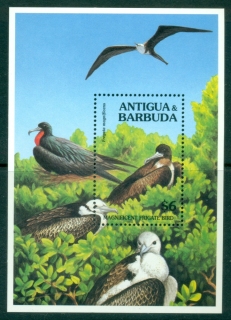 Antigua-Barbuda-1994-WWF-Magnificent-Frigatebird-MS-MUH