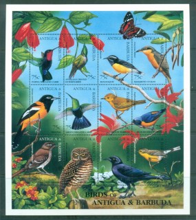 Antigua-Barbuda-1995-Birds-of-Antigua-Sheetlet-MUH