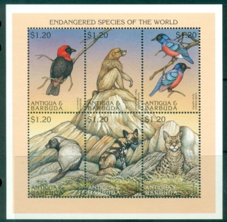 Antigua-Barbuda-1997-Endangered-Species-MS-MUH