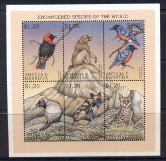 Antigua-Barbuda-1997-Endangeres-Species-of-the-World-Ms-MUH