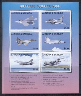 Antigua-Barbuda-1998-Aircraft-Towards-2000-sheetlet-MUH