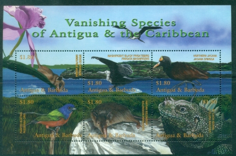 Antigua-Barbuda-2001-Vanishing-Species-of-Antigua-the-Caribbean-MS-MUH_1