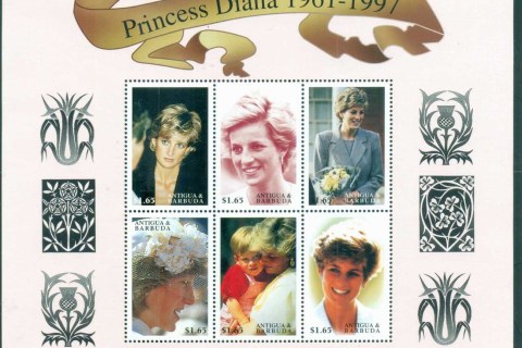 Antigua-Barbuda 1998 Princess Diana in Memoriam ,The Peoples Princess MS