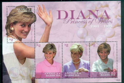 Antigua-Barbuda 2012 Princess Diana in Memoriam, International Ambassador MS