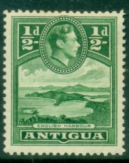 Antigua-1938-48-KGVI-Pictorials-½d-English-Harbour-MLH