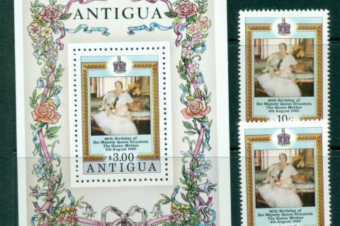 Antigua-1980-Queen-Mother-80th-Birthday-MS-MUH-Lot30142