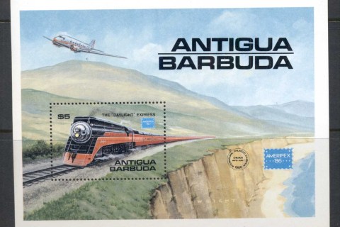 Antigua-Barbuda-1986-Trains-MS-MUH
