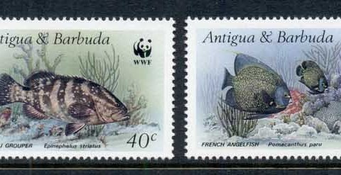 Antigua-Barbuda-1987-WWF-Marine-Life-Fish-MUH