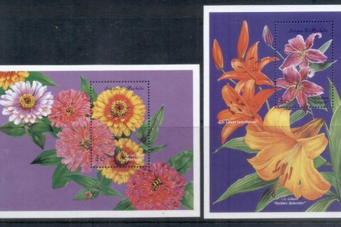 Antigua-Barbuda-1999-Flowers-sheetlet-2xMS-MUH