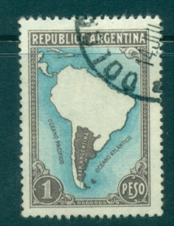 Argentina-1937-1p-Map-Sc446-FU-lot37129