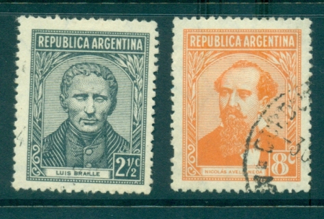 Argentina-1939-Portraits-2-MLH-FU-lot37132