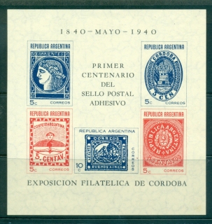 Argentina-1940-Stamp-centenary-MS-MLH-lot37147