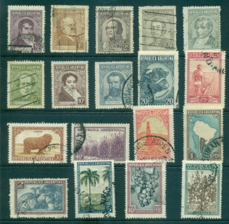 Argentina-1945-47-Definitives-18-FU-lot37163