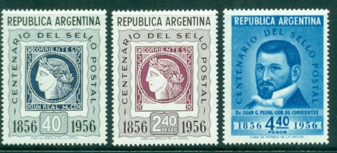 Argentina-1956-Stamp-Centenary-MUH-lot35375