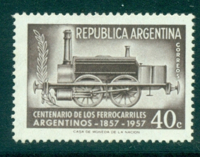 Argentina-1957-Railroads-Cent-MLH-lot37224