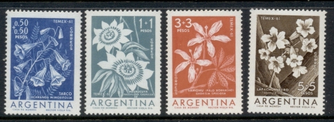 Argentina-1961-Flowers-MUH