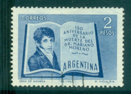 Argentina-1961-Mariano-Moreno-FU-lot37256