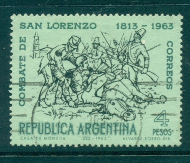 Argentina-1963-Battle-of-San-Lorenzo-FU-lot37279