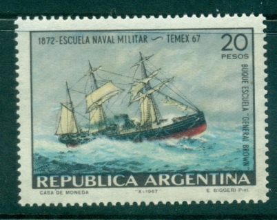 Argentina-1967-Military-Naval-School-Ship-MUH-lot35724