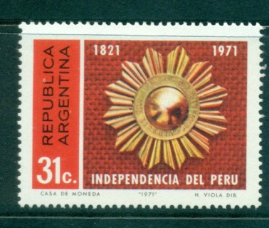 Argentina-1971-Peru-Independence-MLH-lot37395