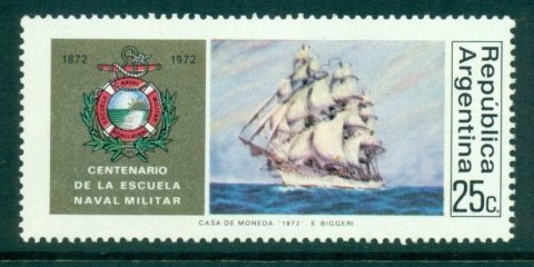 Argentina-1972-Military-Naval-School-Ship-MUH-lot35379